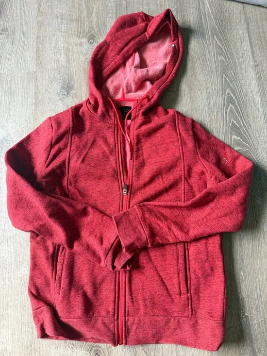 Figs Heathered Red Zip Hoodie - Picture 2 of 4